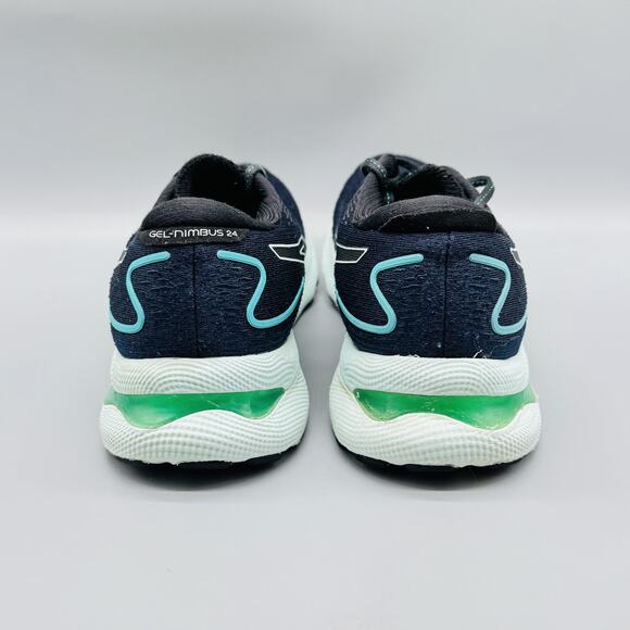 ASICS Shoes Womens 11 Navy Blue Gel Nimbus 24 FF Blast Plus Running Sneakers - Picture 6 of 11